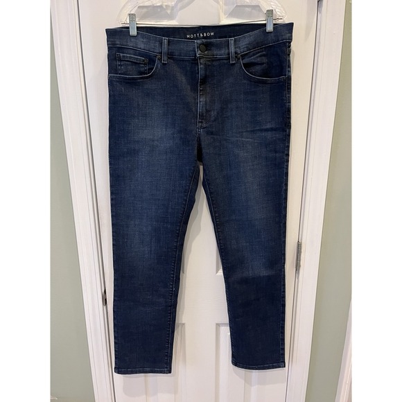 Mott And Bow Other - Mott & Bow Wooster Slim Fit Jeans Men 34x30 Dark Wash Indigo Blue Stretch
